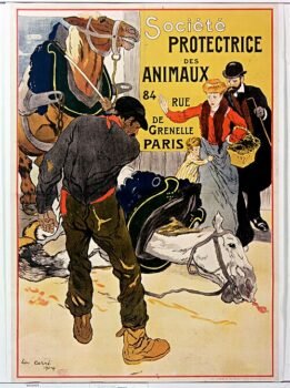 Affiche de la Société protectrice des animaux datant de 1904
